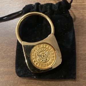 United States Senate Goldtone Lock Keychain